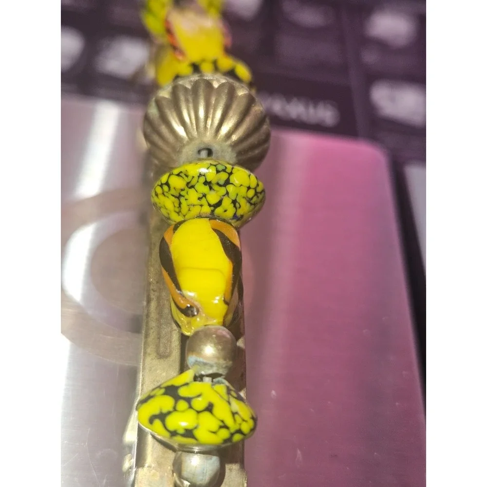 Unique‎ one of a kind Vintage Mixed Material Beaded Hair Barrette